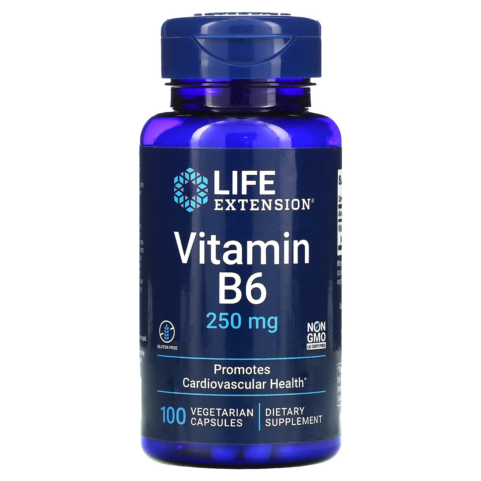Life Extension, Vitamin B6, 250 mg, 100 Vegetarian Capsules UPC 737870153511 | HiLife Vitamins